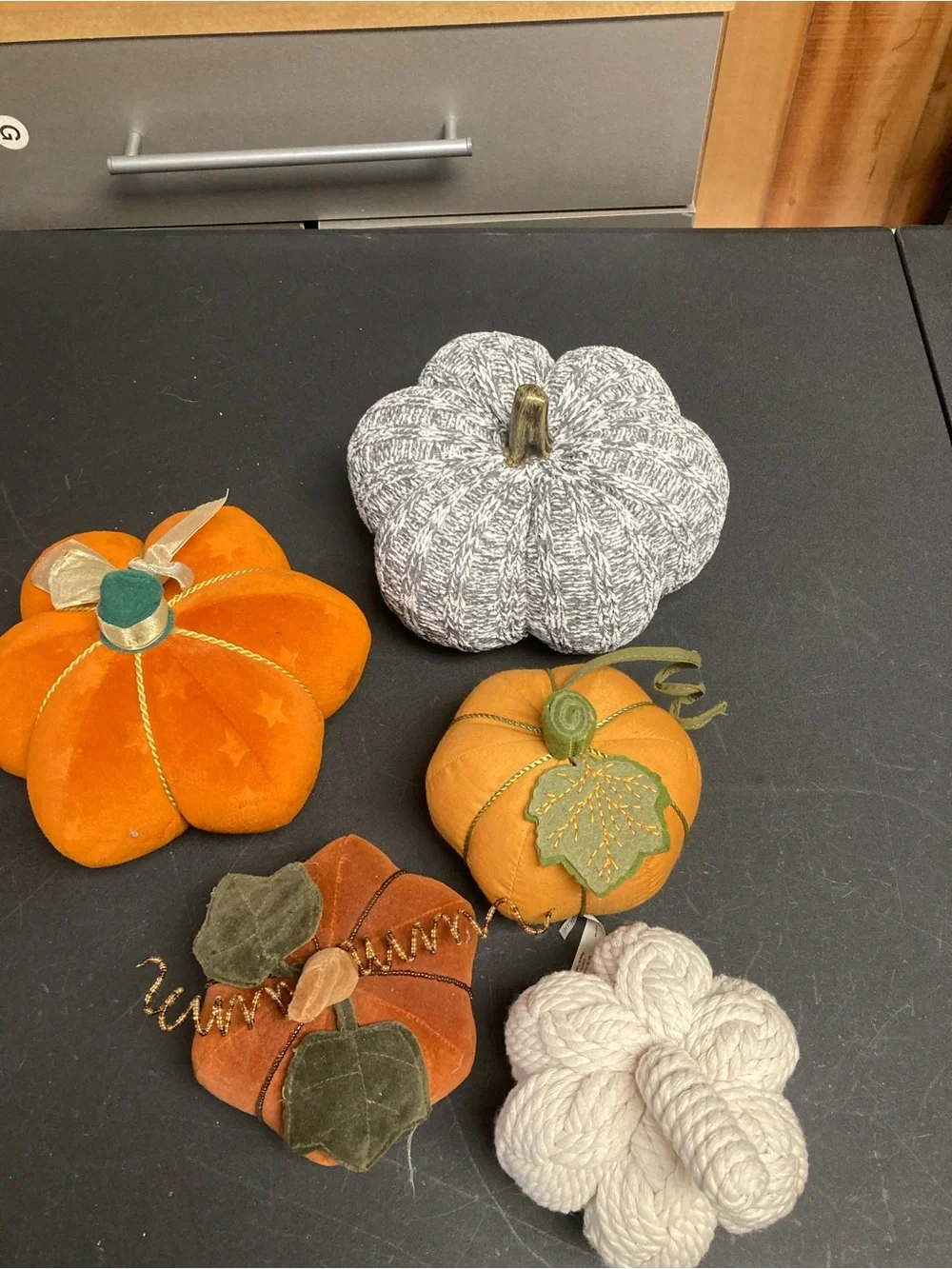 Halloween bundle Orange Skeleton Cat 4black rats 5 Decorative Pumpkins